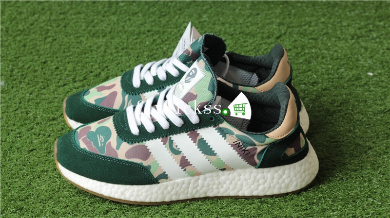 Adiddas Iniki Runner Boost Bape Camo Green